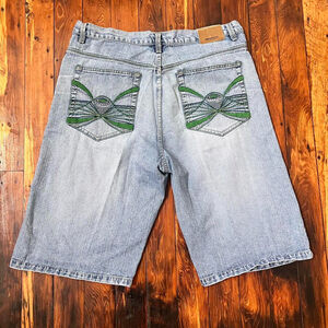96 North Embroidered Denim Shorts 17e8